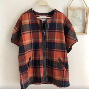 Anthropologie | Plaid Jacket/Cape Anderson & Lauth